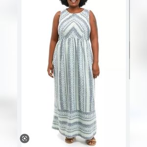 True Craft Sleeveless Maxi Dress 1X